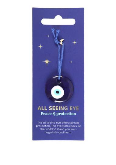 All Seeing Glass Evil Eye Charm image 0
